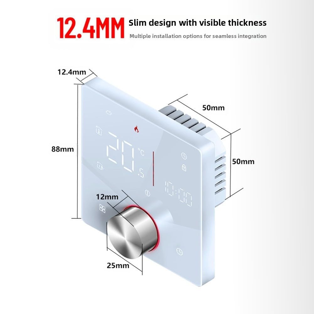 WiFi per il riscaldamento a pavimento intelligente, termostato digitale per caldaia elettrica a pavimento, controllo remoto tramite app, risparmio energetico per il bagno di casa