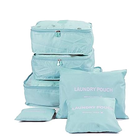 House of Quirk Polyester Packing Organisers (Set of 6) (Assorted_SECRE_POUCH_ASSORTED)