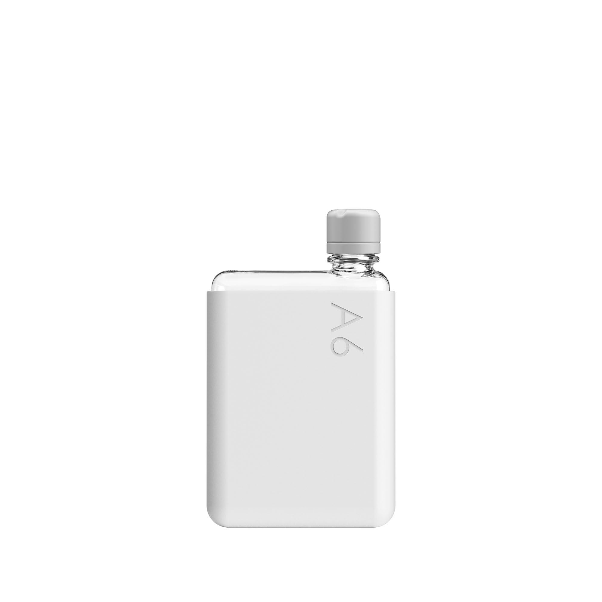 memobottle A6 (Cool Grey) Bundle - 12oz (375ml) - Bottle, silicone sleeve & lid | Compact Water Bottle For Bags & Small Pockets | BPA Free Tritan | Modern, Minimalist | For Gym & Work