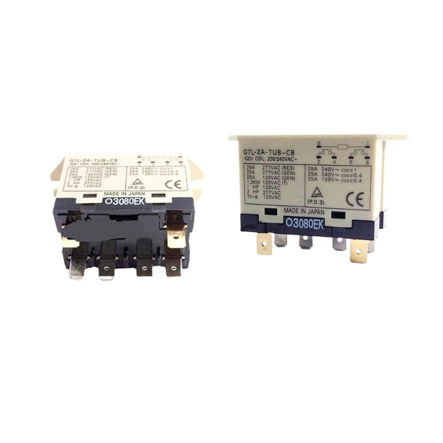 1PCS High-Power Relay G7L-2A-TUB-CB 24VDC G7L-2A-TUB 200/240VAC 100-120VAC G7L 2A TUB 25A Air Conditioning Relay(200-240VA)