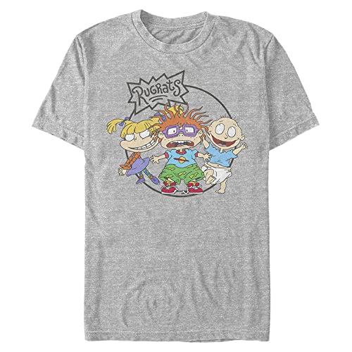 T-Shirt Rugrats Homme Nickelodeon noir en coton col rond à motif vintage