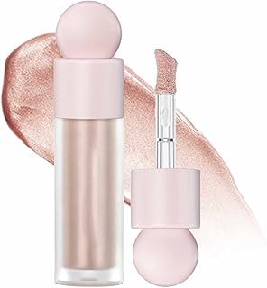 DAGEDA Liquid Highlighter, Beauty Glow Highlight Body Shimmer, Waterproof Smooth Cream Highlighter, Longlasting Face Liquid Highlighter, Body Highlighter for Women Highlighter Makeup (Rose Gold)