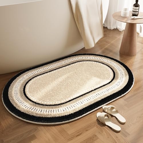 Lamantt���փ}�b�g ����~�� �z�� ���� �􂦂� �D���Ƃ� �ԕ� �ȉ~�` 40×60cm �X�^�C�� 6 �����O���p �ƒ�p/�Ɩ��p �L�b�`��/�o�X���[�� �o�X�}�b�g ���@���}�b�g �V���v�� ���킢�� (1,40x60cm)