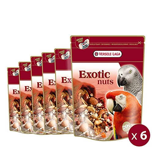 VERSELE-LAGA - Prestige Premium Perroquets Exotic Mix - Mélange de Graines et Céréales Soufflées (6 x 750 g, Graines et Noix)