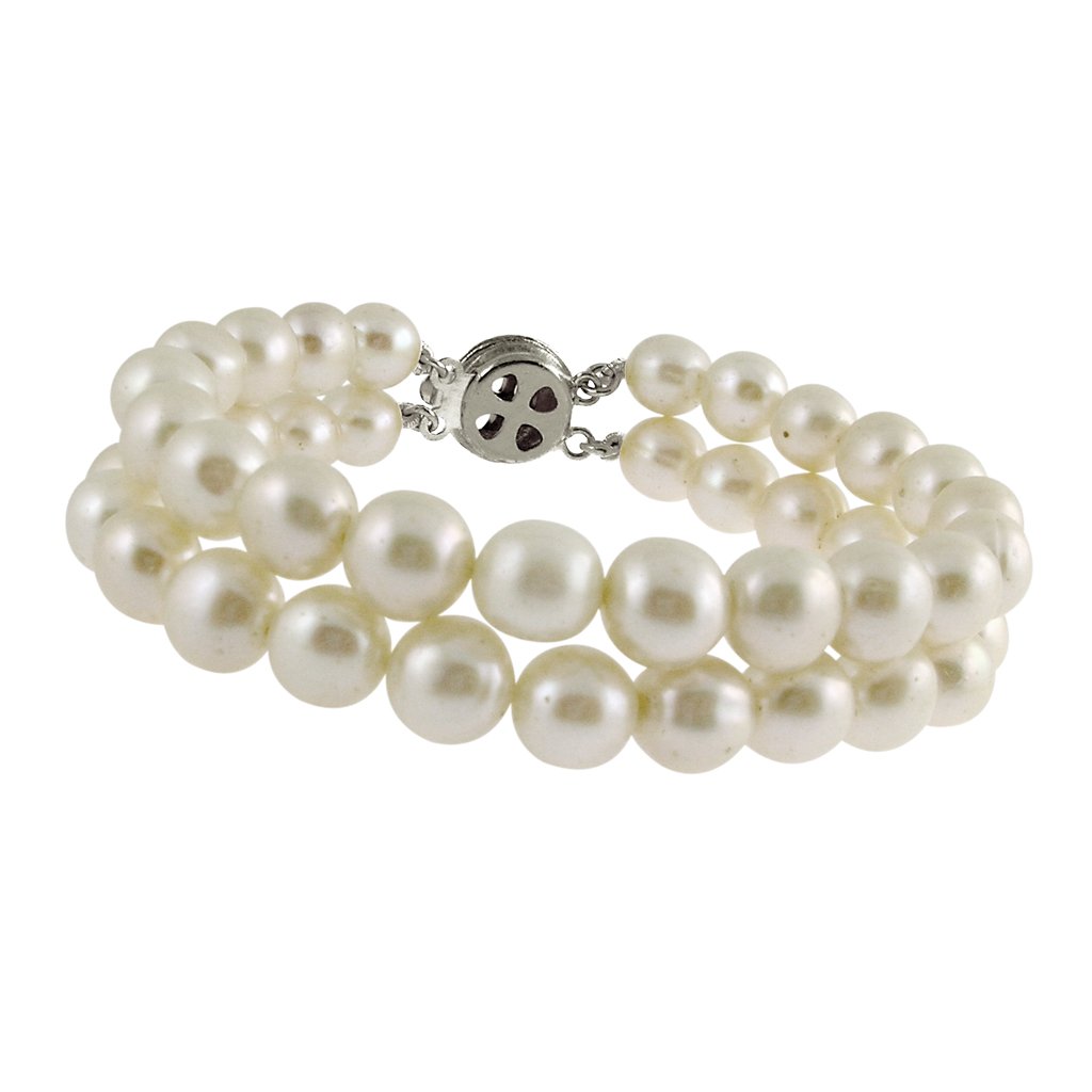 Sri Jagdamba Pearls Dealer 2STRING White Pearl Bracelet For Women and Girls (B00EL8Q8WG) Amazon Price History, Amazon Price Tracker