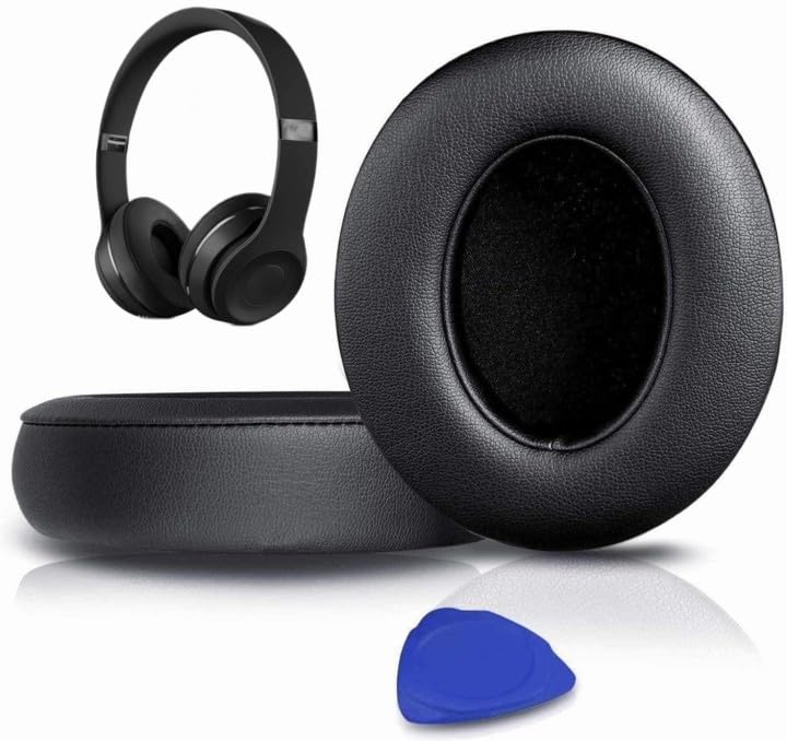Replacement Ear Pads Compatible with Beats Studio 2.0 3.0 Over-Ear Headphones, Ear Cushions Earpads with Premium Soft Protein Leather Noise Isolation High Density Extra Thick Memory Foam (Black)