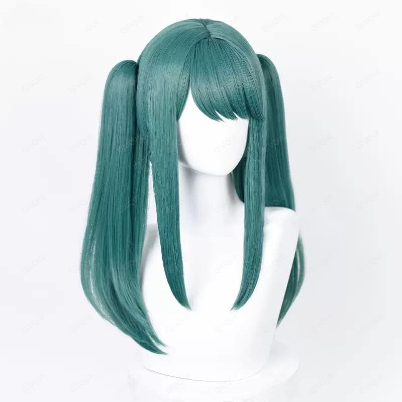 Xingwang Queen Anime Cosplay Wig Clip on Ponytails Gray Green Wigs for Women Girls - Image 3