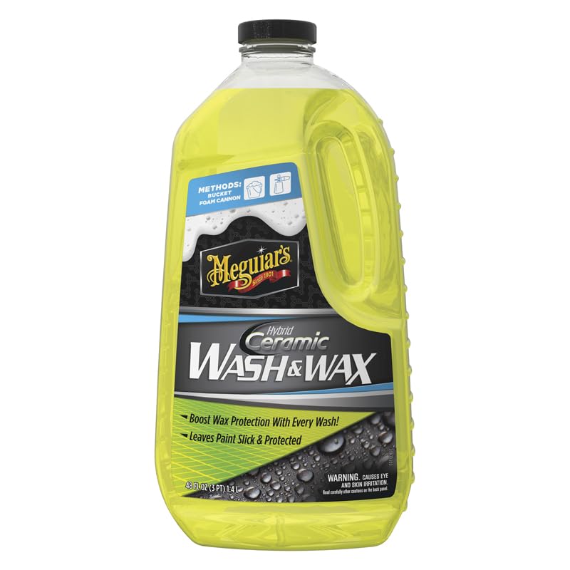 Meguiar’s Shampoing 2 en 1 Wash & Wax - Hybride céramique G264848EU - 1400 ML
