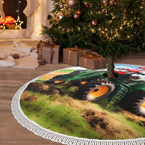 Jupe de sapin tracteur agricole pour une décoration de Noël à la campagne - 8