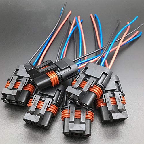 Pack of 6 Pulse Power Plug Connector, Pigtail Compatible with 2018 2019 2020 2021 Polaris Ranger XP1000 & RZR RS1 General Bus Bar Harness Pigtail Connectors