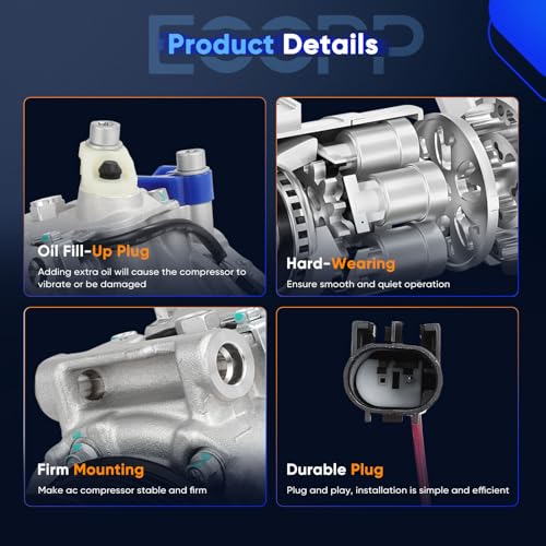 Image of ECCPP AC Compressor for Mercedes-Benz GL320 ML320 R320 3.0L 2007-2011 | Fast Cooling Air Conditioning Compressor