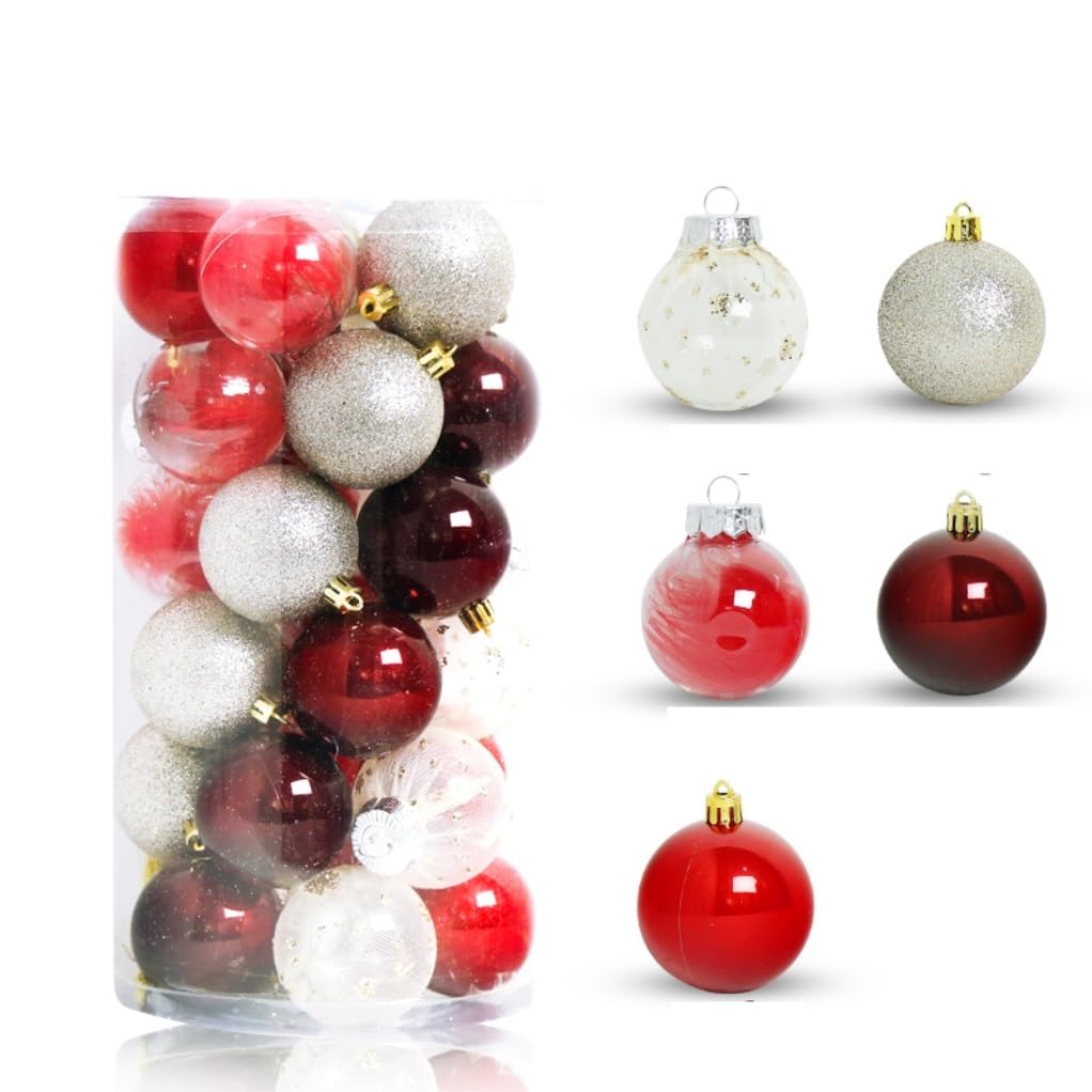 Palline di Natale Palline Albero Natale Set Di Ornamenti Per Palline Di Natale Da 30 Pezzi, Palline Di Ornamenti Natalizi Infrangibili, Palline Per Decorazioni Per L'albero Di Natale Natale Decorazion
