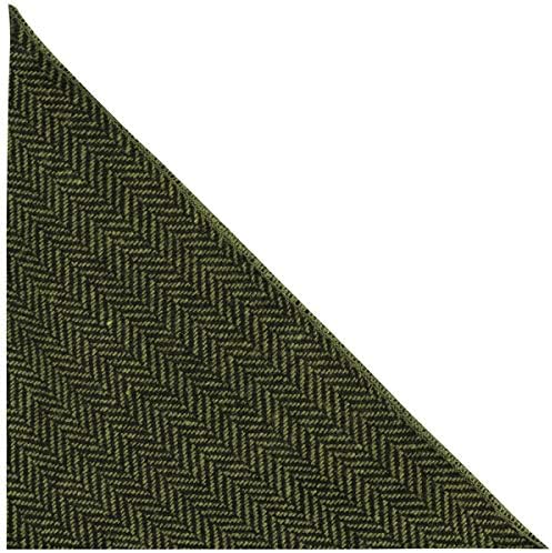 King & Priory Pickle Green & Black Herringbone Pocket Square, Handkerchief image 4