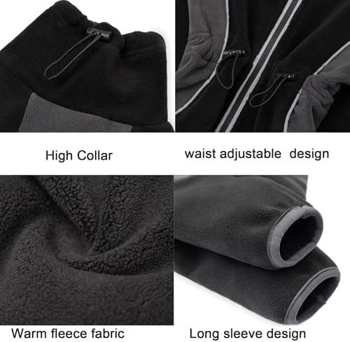 Fleece Dog Coat for Small Medium Dog,Pullover Pajamas — bottom and base construction detail