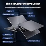 Coolby 15.6inch Laptop, 12GB RAM/256GB SSD, 1920x1080 IPS Display, Intel N95(Beats N5095) Quad Core Laptop Computer, Support Fingerprint, WiFi 5, BT - Image 4