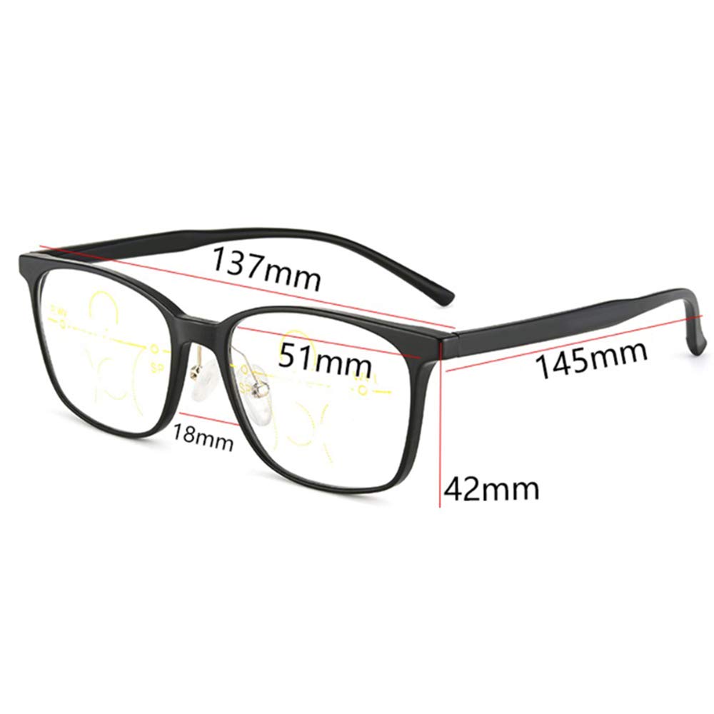 MANG Gafas de Lectura con Bloqueo de luz Azul Gafas multifocales progresivas Lentes universales HD Lectores de computadora con Enfoque automático, Protección UV, Anti Fatiga Ocular