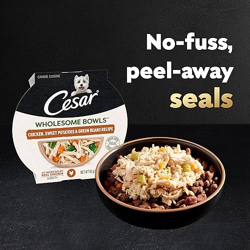 Cesar Wholesome Bowls Wet Dog Food, Chicken Variety Pack, 3 oz, 6 Count - image 8