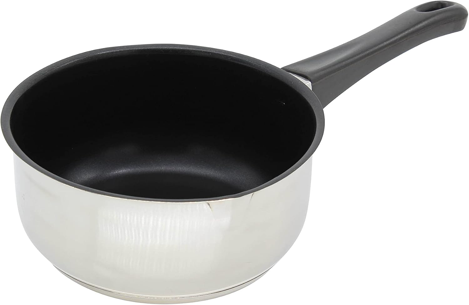 Karl Kruger Non-Stick Coating Saucepan and Milk Pot with Spout, 0.90 l, 0.90 Litre, Silver, 12 Pack