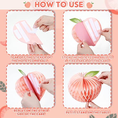 9 Pcs Peach Birthday Party Decorations Peach Honeycomb Centerpieces Table Decorations For Girls Birthday Party Baby Show Wedding Supplies #TOP4