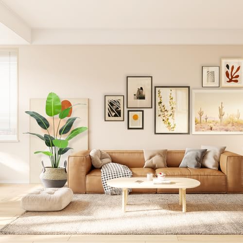 Plastic Artificial Bird of Paradise Plant 5FT (60 in) Fake Palm Tree for Indoor Outdoor Modern Decor Faux Plants for Home Office Perfect Housewarming Gift with 10 Trunks Faux Leaves 2 Pack