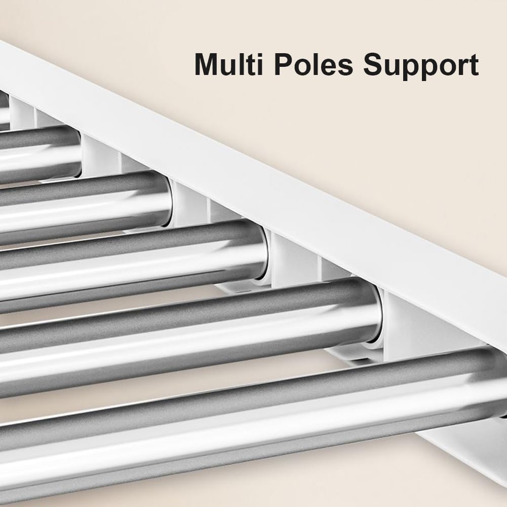 Separador de armario de metal, estante extensible ajustable de 36 cm de ancho con separadores en capas para organización en armarios y taquillas