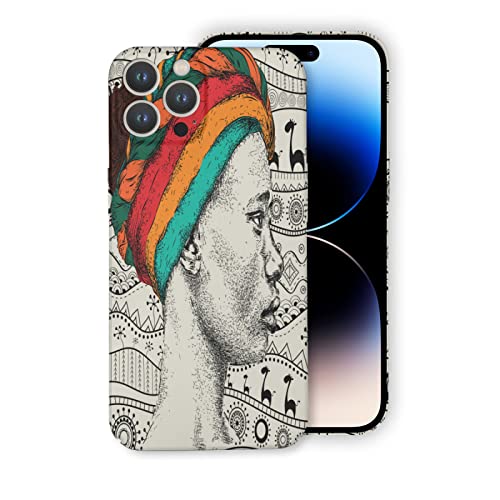 Donna africana che indossa un velo colorato