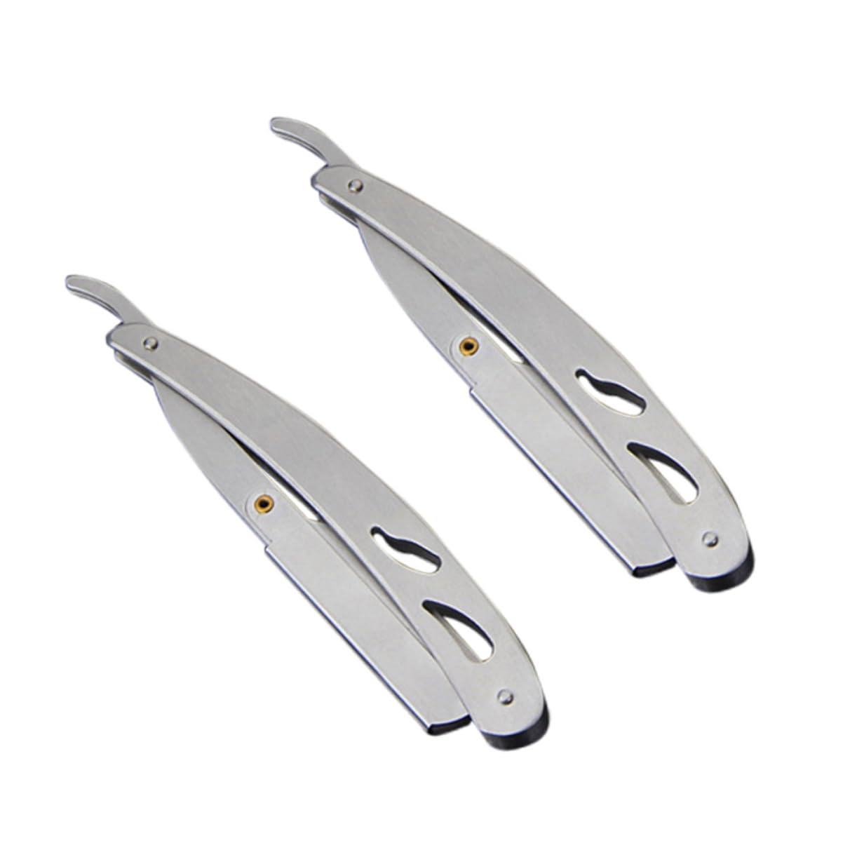 Baluue Straight Safety Razor Holder Vintage Style Stainless Steel Razor Holder Blade Storage for Men