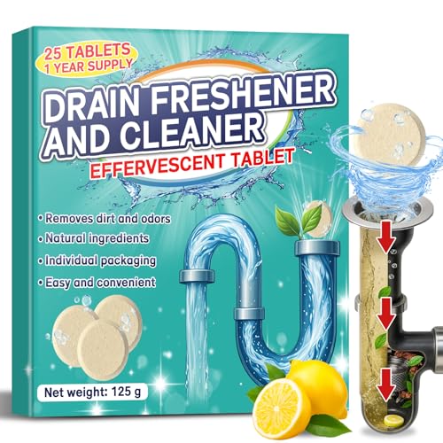 Disposal Cleaner Tablets 25 Pack, Sink & Drain Deodorizer