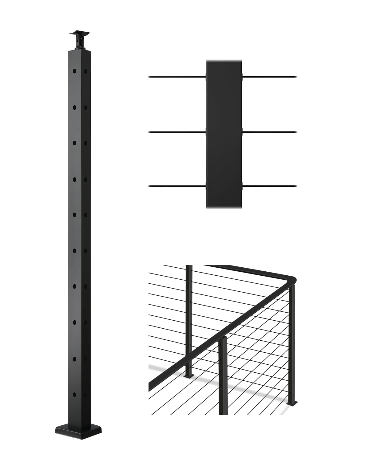 VEVOR Ringhiera Per Balcone In Acciaio Inox 914x108x68 Mm - Kit Palo Balaustrata Con Finitura Spazzolata, Per Giardino E Terrazza