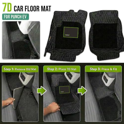Image of EV MASTER 7D Car Floor Mats for TATA Harrier Hybrid (2026 Onwards) Complete Set | All Weather | Anti-Slip | Luxury Premium Car Mat | Full Coverage | Custom Fitted Car Foot Mats
