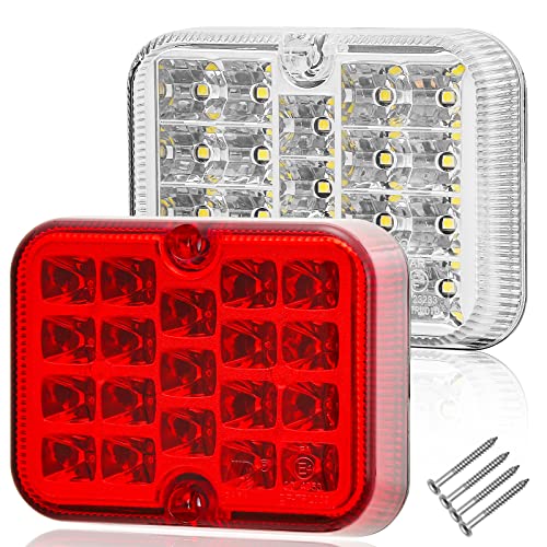 AGRISHOP 1xLED Luz Antiniebla Trasera Roja 12v24v Para Remolques,1x LED Piloto De Marcha Atrás 12v24v Remolque,Luz Antiniebla,Luces Antiniebla Impermeable Para Vehículo Camión Caravana Homologation Cover