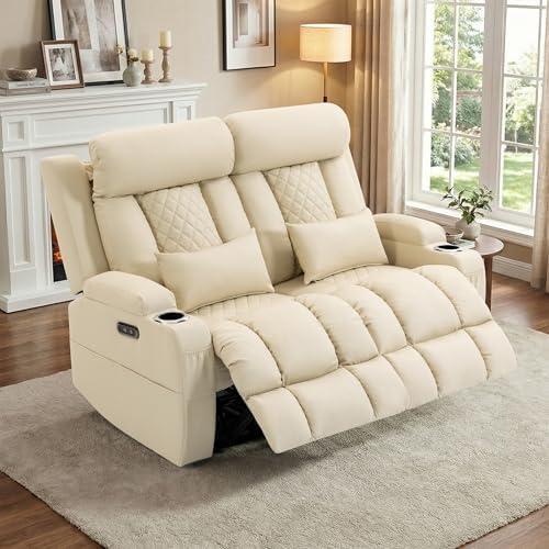 Amazon.com: PALLOME Electric RV Loveseat Recliner Sofa, Cat-Friendly ...