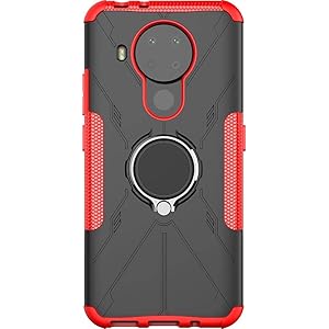 Mobigear Armor Ring Hardcase voor Nokia 5.4 – Rood
