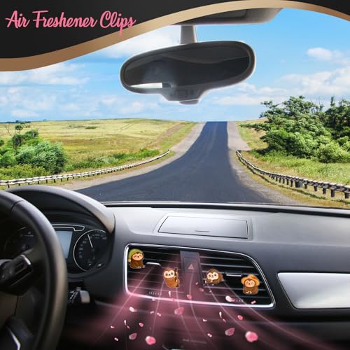 Image of 32 Pcs Sloth Car Freshener Air Vent Clips for Women Funny Cute Freshener Air Conditioner Vent Clip for Car Accessories Cartoon Animal Automotive Interior Decoration Gifts