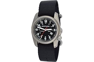 Bertucci A2-T Field Watch with Black Dial, Black Nylon Band