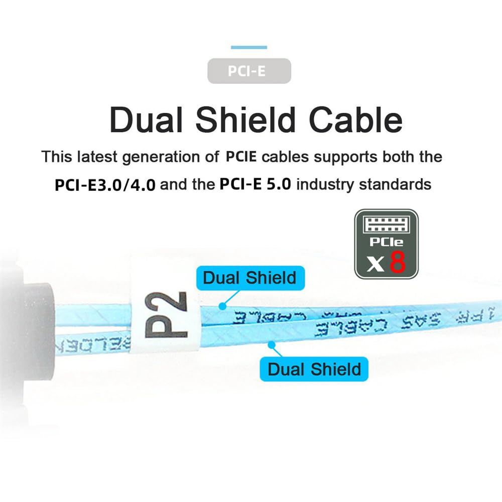 cablecc Oculink Câble de données actif PCIe PCI-Express SFF-8611 8i vers SFF-8654 8i 8X Slimline SSD 50 cm