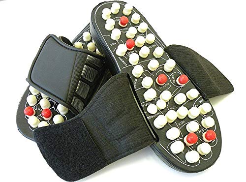 Image of Concepta Acupressure Slippers | Spring Magnetic Therapy Massage Slippers | Pressure Point Rubber Acupressure Blood Circulation Slipper for Men & Women | Black