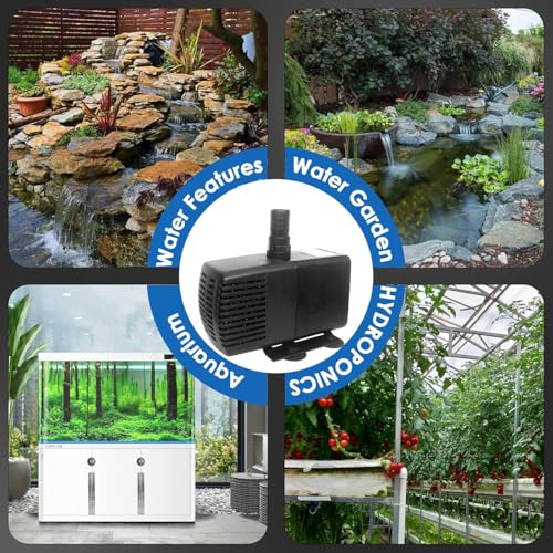 Image of Jainsons Pet Products Water Pump Multi User Types System, Pond Submersible Water Pump for Hydroponics, Aquarium, Waterfall (MJ-NS4500 Power: 85W, F.MAX: 3800L /H, H. MAX: 3.5M)