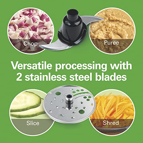 Hamilton Beach Big Mouth Duo Plus 12 Cup Food Processor & Vegetable Chopper With Additional Mini 4 Cup Bowl, Black (70580) #TOP3
