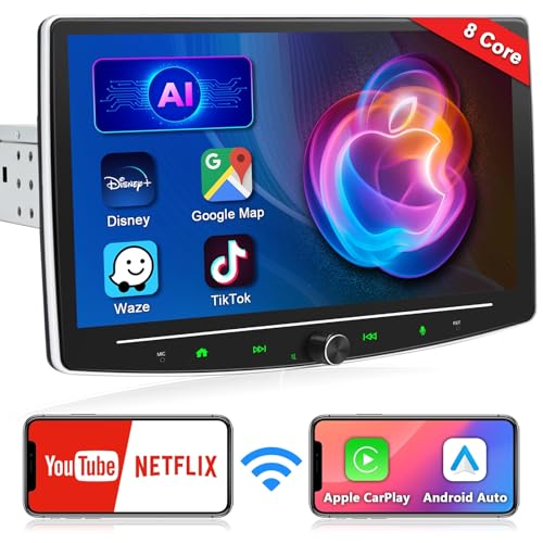 ディスプレイオーディオ 10インチ 2din Andriodカーナビ 4コア 4G+64G カーオーディオ ワイヤレスCarPlay&Android Auto 無線アンドロイドオートナビ ミラーリング 車でNetflix Youtubeを見る大画面スマート