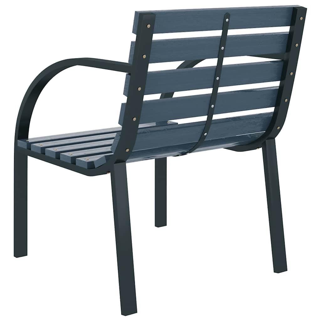 Set 2 Sedie da Giardino in Legno e Acciaio Grigio 56x58x76 cm | Poltrone da esterno con seduta in legno e struttura in acciaio grigio, ideali per arredare balcone, terrazzo e patio.