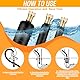 YCCOKJJ 3 PCS Abfluss Entstopfung Schwarz Gummi Abfluss Blase Verstopfung zum 2,5 bis 15,2 cm Rohre mit 3/4 Zoll Absperrventil, Löst Hartnäckige Verstopfungen mit Wasserkraft, Rohrreinigungszubehör