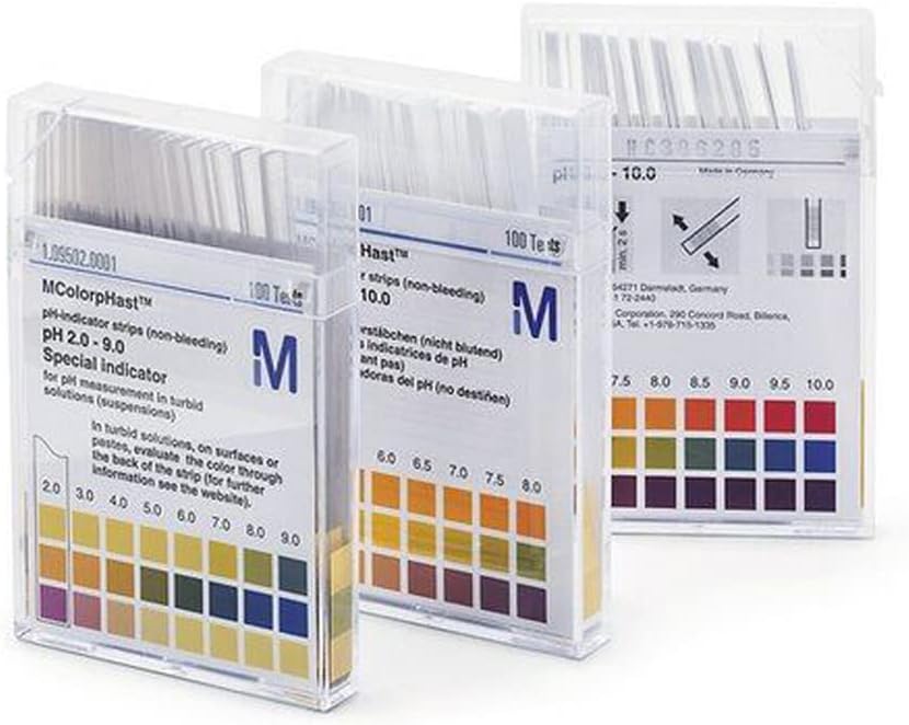 EMD Millipore MColorpHast 1.09542.0007 Non-Bleeding pH-Indicator Strip, 4.0-7.0 pH Range, Plastic Box (Case of 600)