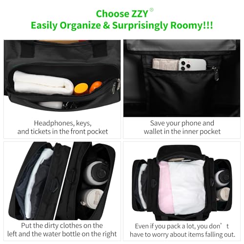 Sport-Holdall-Gym-Duffle-Bag-with-Shoulder-Strap-Overnight-Weekender-Bag-for-Men-and-Women-Black-40L