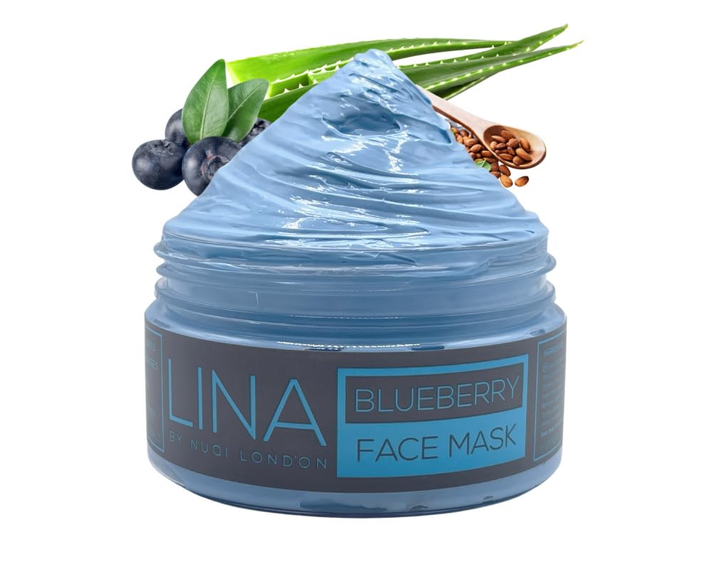 Blueberry | Natural Face Mask | Vegan | Face Masks Beauty | Acne Face Mask Skin Care | Natural Ingredients | Clay Face Masks | Anti Age | Witch Hazel | Skincare by NUQI LONDON