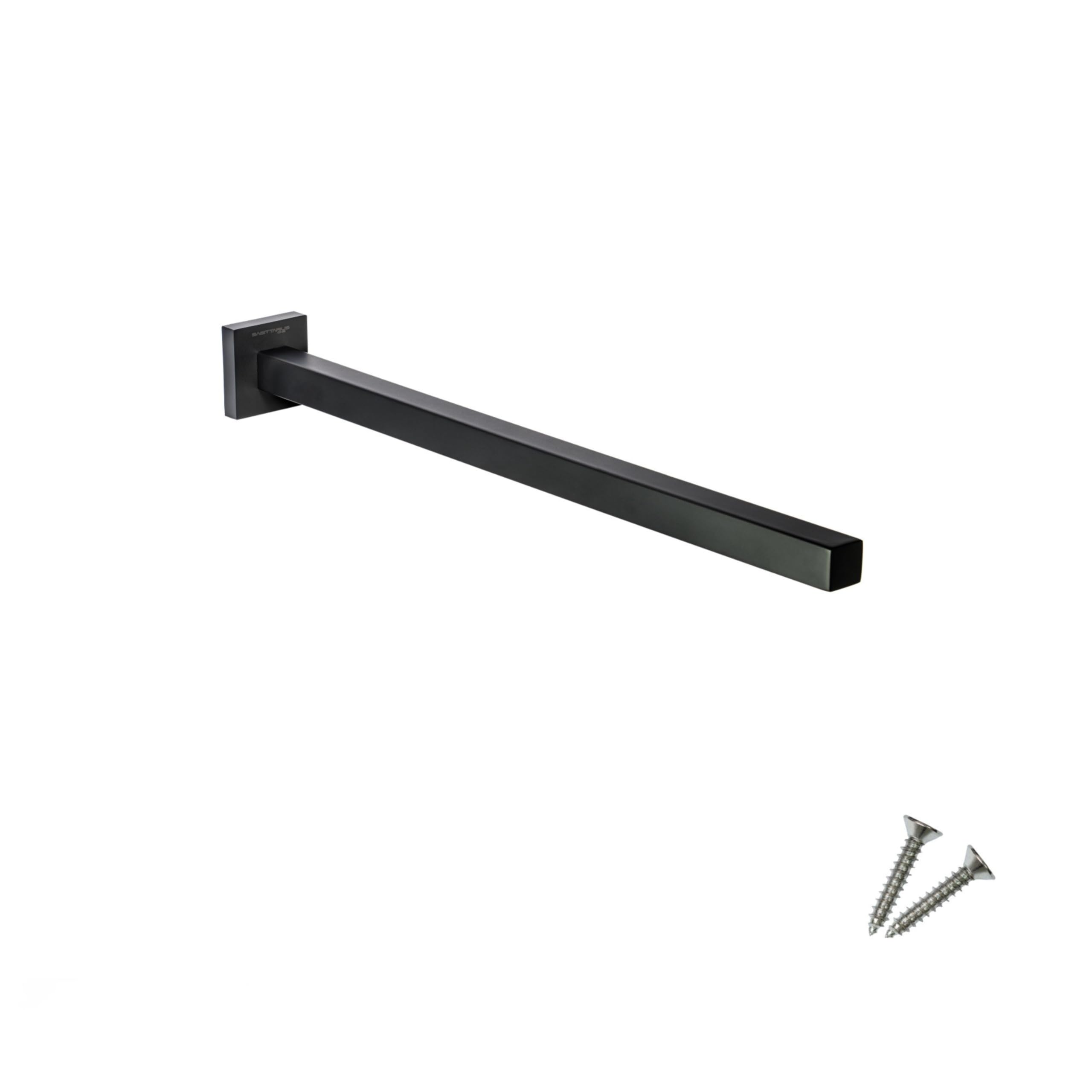 Porta Asciugamani Bagno Adesivo 400S1-B – Acciaio Inox SUS304, Moderno e Robusto, Barra Elegante – Nero Opaco