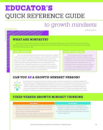 Educator's Quick Reference Guide to Growth Mindsets