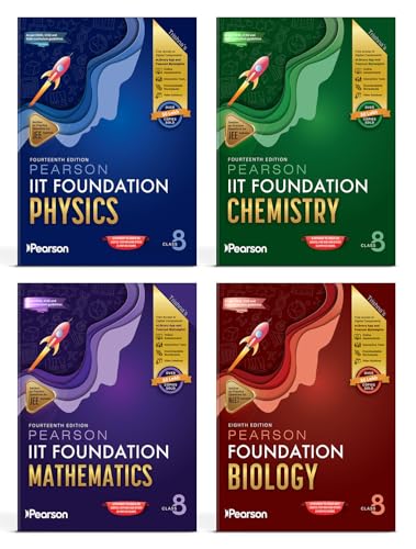 Image of Pearson IIT Foundation' 26 Class 8 Physics Chemistry Mathematics Biology |For JEE, NTSE & Olympiad Exams |JEE Practice Questions |Free acess to Online Assessments, Video Solutions & Interactive Tests
