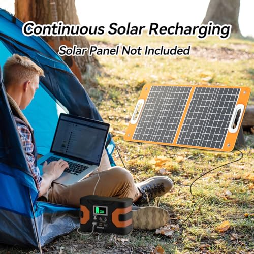 Flashfish Portable Power Station 200W Peak Solar Generator 166Wh Camping CPAP Battery Backup Power Battery Pack With 2 110V AC Outlets 2 DC Ports 3 USB Ports For Home CPAP Camping Blackout - Image 6