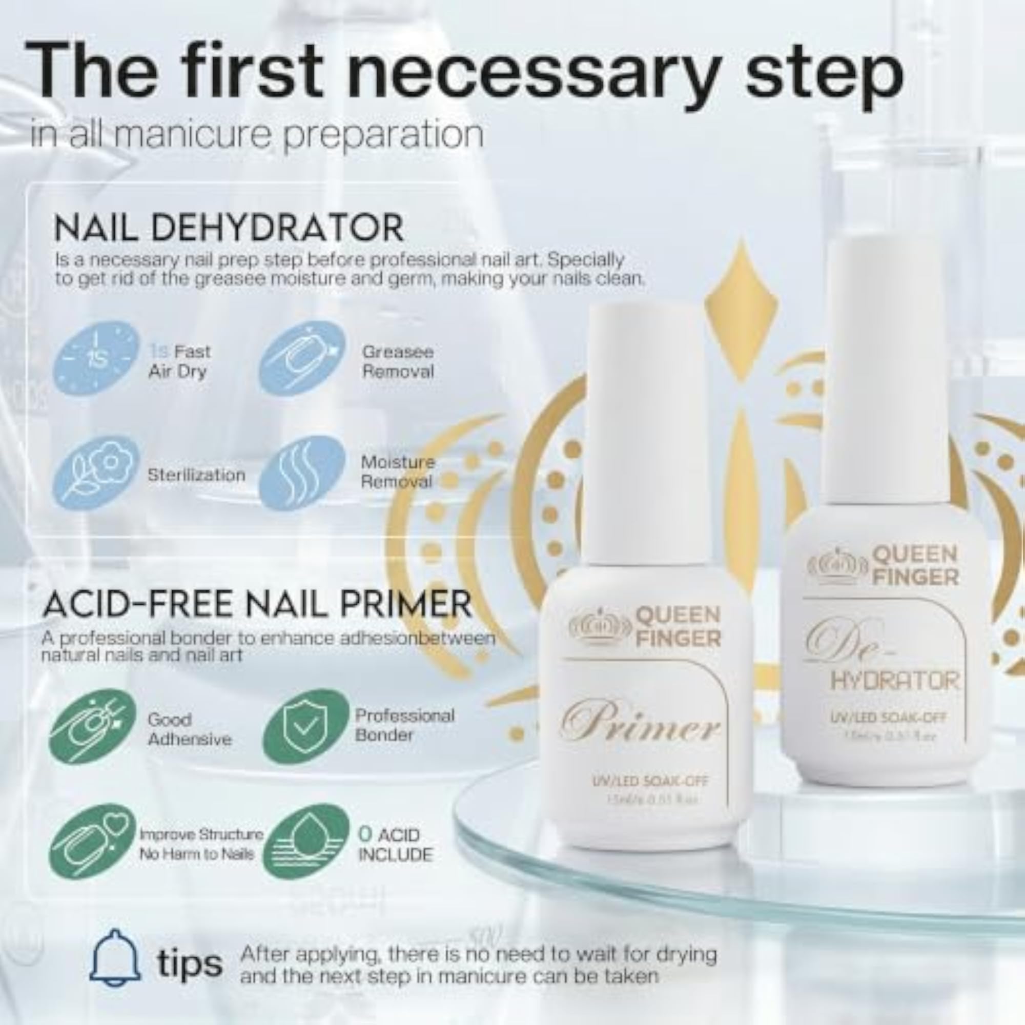 Professional Natural Nail Prep Dehydrate Primer